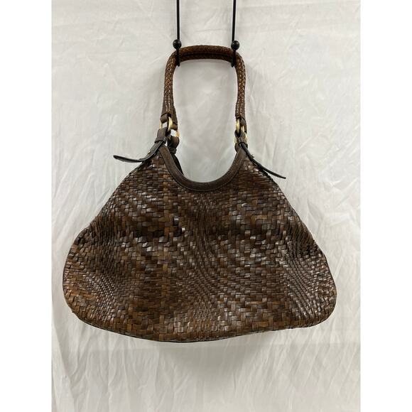 Cole Haan Large Woven Triangular Shoulder Bag - Picture 1 of 7